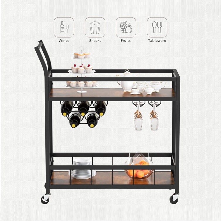 17 Stories Metal Bar Cart Wayfair Canada